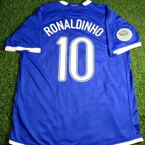 Ronaldinho Brazil 2006 WORLD CUP Away Soccer Jersey XL SKU# 103890-493